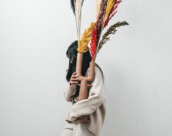 Pottery Ceramic Sculpture Vase Extra Tall, Irregular Shape Abstract Floor Vase, Handmade Moroccan Ceramic Dried Flower Vase Gift For Her