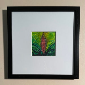 Dipinto ad acquerello originale incorniciato 5"x5" - "Ecologique 2"