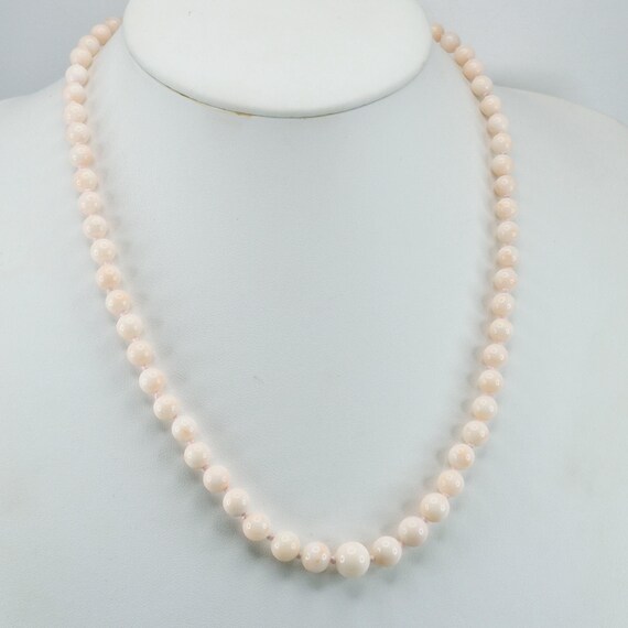 Pink coral necklace,925 silver,Italian craftsmanship,5.75 mm-9.11 mm