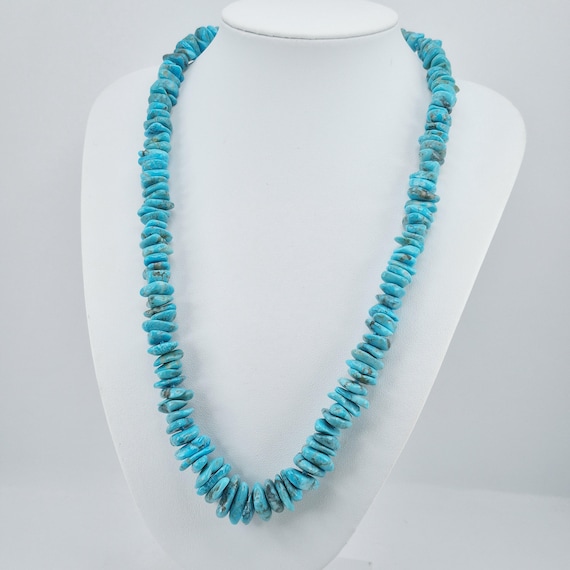 Arizona stabilized turquoise necklace, 925 silver, Italian craftsmanship