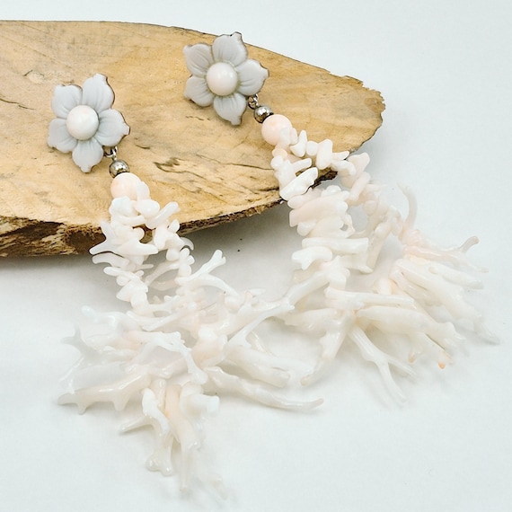 Pink coral earrings with a flower cameo engraved on a sardonyx shell, 925 silver, Italian craftsmanship