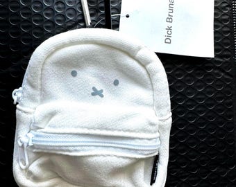 Miffy White Mini Backpack Coin Purse Doubles as a Bag Charm