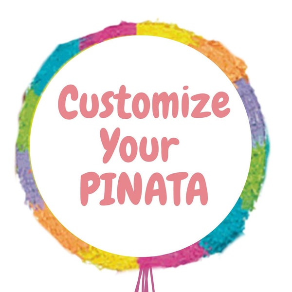 Custom Small Sized Party Pinata, 17 Inch Pinata, Party Pinata, Custom Image Pinata, Pull String Pianta