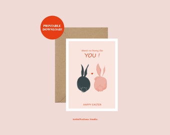 Printable Easter Card | Cute Easter Card For Loved Ones | Print At Home | 5 x 7 Greeting Card | Instant Download