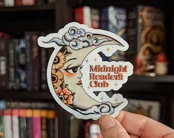 Midnight Readers Club Sticker, Bookish Kindle Decor