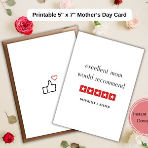 Muttertagskarte | Drucken Sie zu Hause GESCHENK | Basteln | Ausgezeichnete Mama | Aus Liebe für Mama | Digitaler Download | Muttertagsfeier
