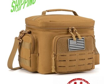 Men's Tactical Lunch Box: Military-Grade Heavy Duty Cooler Bag for Work, Picnics, and Camping