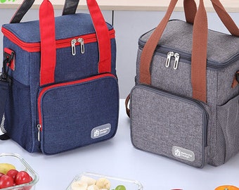 Large Capacity Thermal Cooler Shoulder Bag: Outdoor Camping Essential for Nature Hikes and Picnics - Waterproof Lunch Tote Box