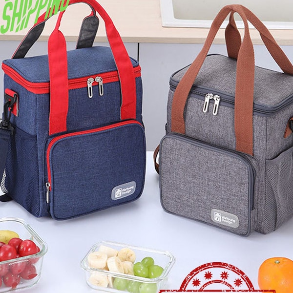 Large Capacity Thermal Cooler Shoulder Bag: Outdoor Camping Essential for Nature Hikes and Picnics - Waterproof Lunch Tote Box