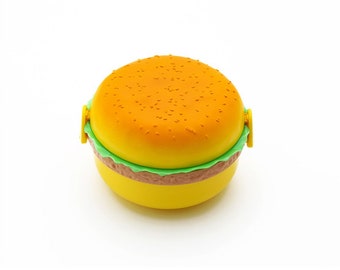 Migliora il tuo gioco per il pranzo con il portapranzo portatile per hamburger per studenti: design a due piani per cene fresche e carine quando sei in movimento!