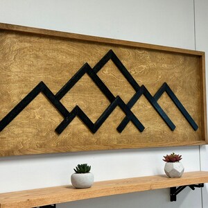 Wooden Mountain Wall Decor,Home Decor,Bedroom Decor,Modern Wall Art,Mountain Art,Christmas Gift,3D Mountain Wood Art,Wooden Wall Decor