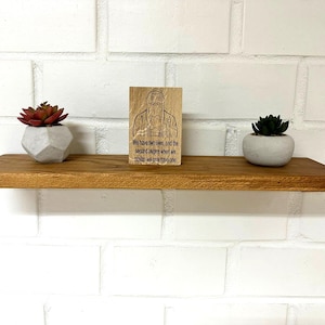 Wood Shelf,Wooden Handmade Shelf,Rustic OAK Floating Shelf with Bracket,Rustic Shelf,Bathroom Shelf,Book Shelf,Kitchen Shelf,OAK Wall Shelf