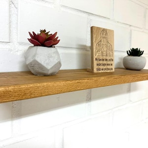 Wood Shelf,Wooden Handmade Shelf,Rustic OAK Floating Shelf with Bracket,Rustic Shelf,Bathroom Shelf,Book Shelf,Kitchen Shelf,OAK Wall Shelf