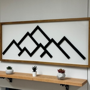 Rustic Mountain Art,3D Mountain Wood Art,Geometric Mountains,Wooden Mountain Decor,Home Decor,Bedroom Decor,Wood Peak Decor,Christmas Gift