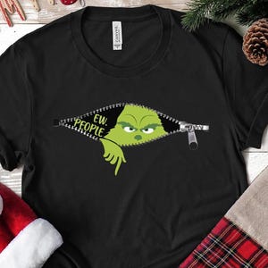 Ew People Grinch Shirt, Funny Grinch Christmas Sweatshirt, Whoville Xmas Tee, Christmas The Grinch T-Shirt, Christmas Green Grinchmas Hoodie