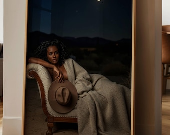 Black Girl Wall Art, Black Cowgirl Wall Art, Western Wall Art, Bedroom Wall Art, Printable Wall Art, Digital Download