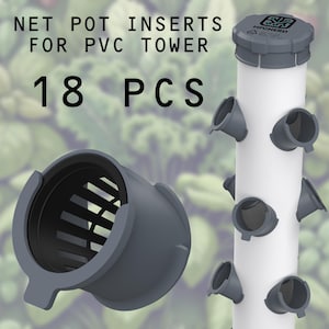 HydroSnap 2&quot; Net Pot Inserts for Hydroponics Towers | Snap Fit for easy installation in PVC Pipe | No Glue Required