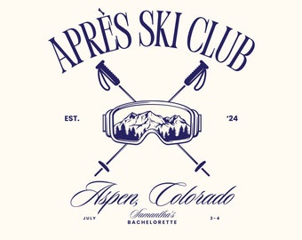 Logo Apres Ski Bachelorette Logo Narciarstwo Wieczór panieński Logo Wieczór panieński PNG Vail Narciarstwo Logo Koktajl Wieczór panieński Logo Narciarstwo Urodziny