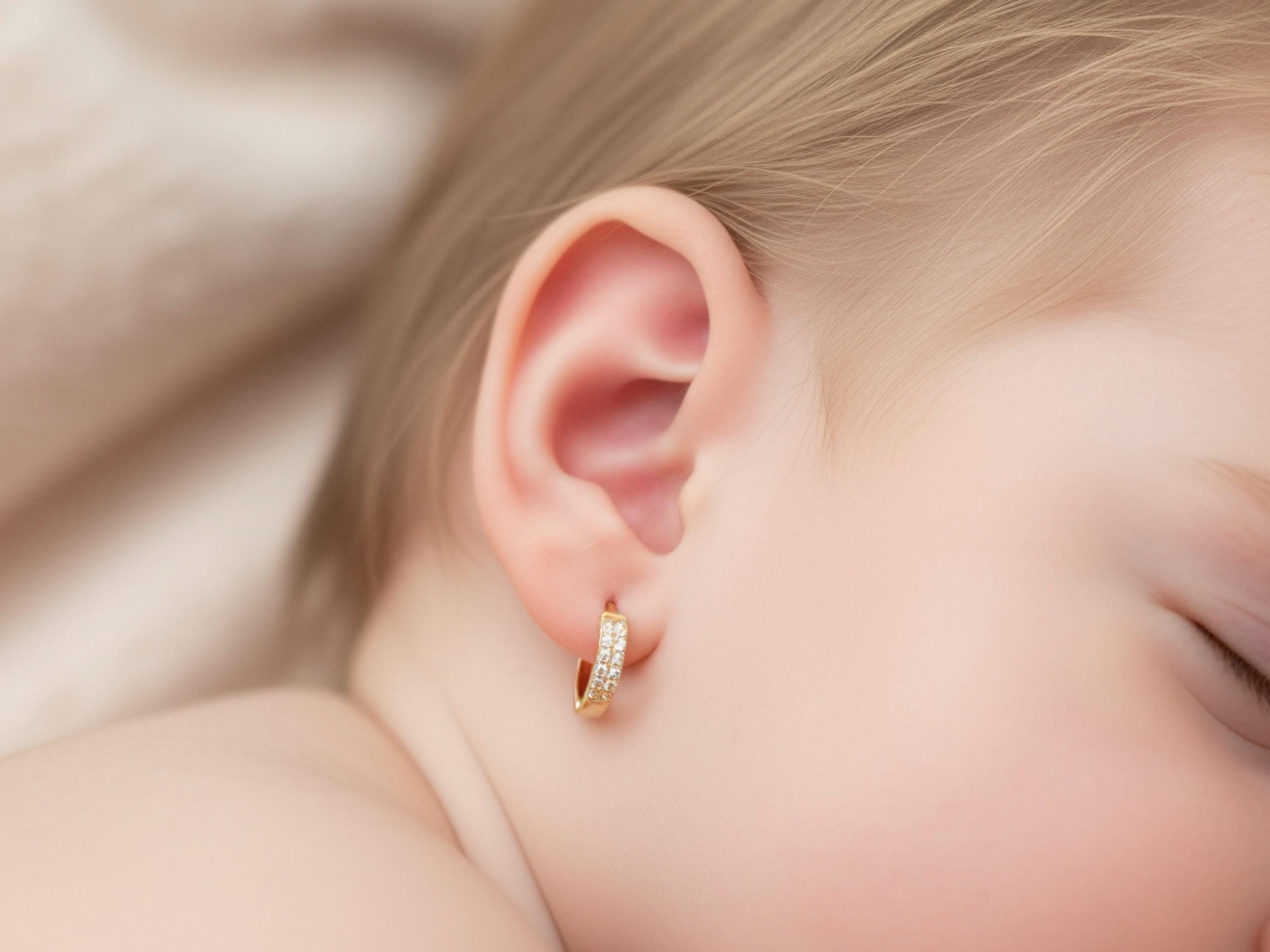 Boucles D'Oreilles Créoles Fille - Petits Cercles Animaliers - Hypoallergéniques Acier Inox - Cadeau Femme Enfant
