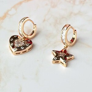 Boucles D'oreilles Flocon De Neige En Cristal, Boucles D'oreilles