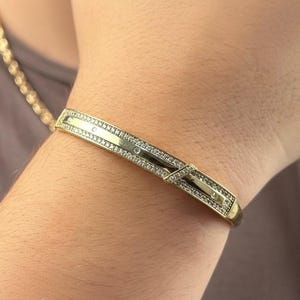 Silver Rose Gold  Bracelet for Women, Cuff Stackable Summer Bangle Bracelet, Statement Jewelry, Personalized Anniversary Birthday Gift