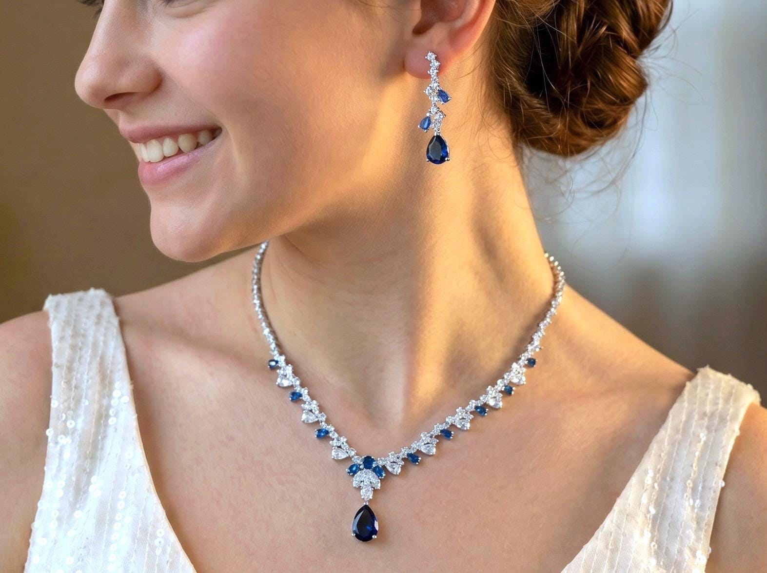 Blue Prom Jewelry