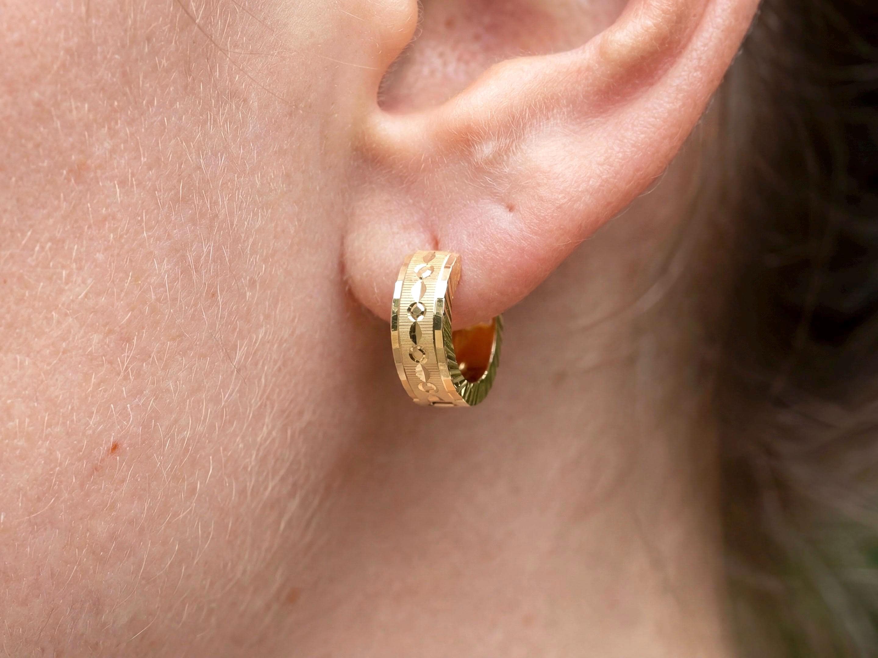 18k gold japan earring - Etsy 日本