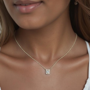Collier en or 14 carats avec pendentif à breloques, collier en chaîne, cadeau personnalisé, note manuscrite, collier d'été, cadeau d'anniversaire pour elle