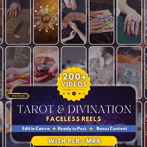 Video di lettura dei tarocchi, magia e divinazione, astrologia, paganesimo, pratica occulta / marketing digitale estetico per i social media / PLR DFY MRR