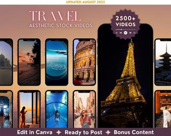 Contenido de Travel Reels, Marketing para agencias de viajes, Vídeos de vacaciones, Reels virales de Instagram y TikTok, Redes sociales, Derechos de reventa maestra PLR