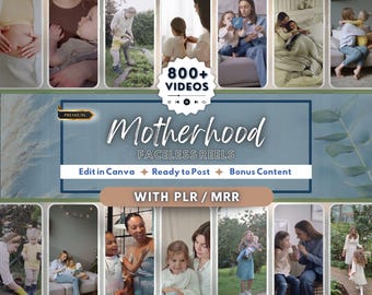 Paquete de Reels "Vida de Mamá", Videos Estéticos de Maternidad Sin Rostro, Contenido para Redes Sociales, Instagram TikTok, Derechos de Reventa, Bóveda de Contenido DFY 2025