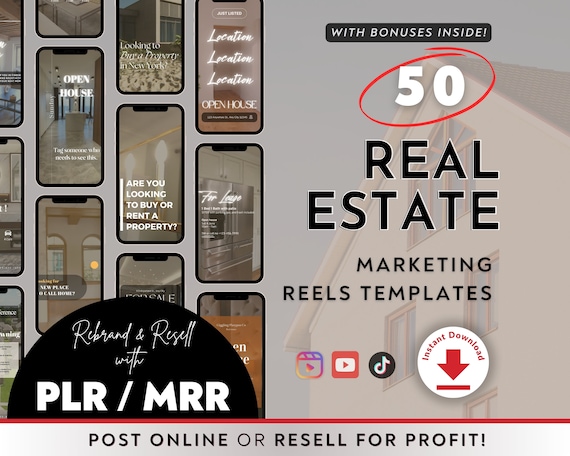 Real Estate Video Reels | Canva Template | Realtor Social Media | Branding & Promotion | Digital Marketing | Instagram Stories | TikTok Post