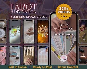 Lecturas de tarot, estética de brujería, astrología, adivinación, contenido ocultista y pagano, PLR en redes sociales, DFY MRR, vibraciones místicas, Witchtok