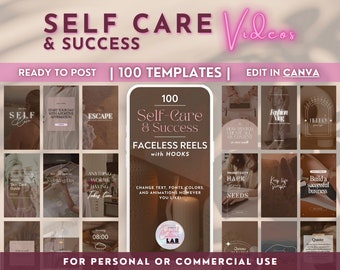 100 Faceless Reels with Hooks | Self Care and Beauty Reels | Instagram & TikTok Videos | PLR and Master Resell Rights | Viral Ladies Content