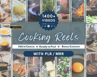 1400+ Cooking Videos | Aesthetic Food Content | Faceless Reels | Social Media Branding & Marketing | Influencers | Instagram, TikTok YouTube