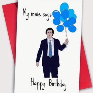 Severance Happy Birthday Card | Lumon Industries, Funny Card, Innie, Outie, Mark, Helly, Irving, Birthday Gift, Blank Card, Handmade