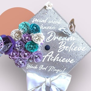 Custom Graduation Topper, Glow In the Dark Words, Personalized Graduation Topper, Class of 2025, Graduation Topper, Handmade
