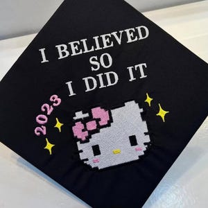 Custom Graduation Topper | Embroidery Graduation Topper | Personalized Graduation Cap | Graduation Hat | Grad Cap | Class of 2025 | Handmade