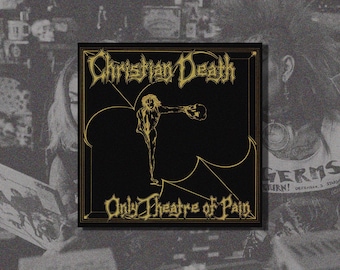 Christian Death Nur Theater of Schmerz sterben geschnitten Vinyl-Aufkleber Laptop Wasserflasche, Goth, Musik, Deathrock, Punk, Rozz Williams, Album,