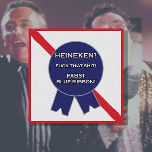 PBR-klistermärke med stansning, bärbar dator, vattenflaska, film, Twin Peaks, Legend, Eraserhead, Mulholland Drive, Dune, Blue Velvet, Lost Highway, Pabst
