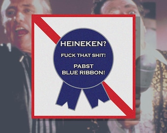 PBR Die Cut Aufkleber, Laptop, Wasserflasche, Film, Twin Peaks, Legende, Eraserhead, Mulholland Drive, Düne, Blue Velvet, Lost Road, Pabst