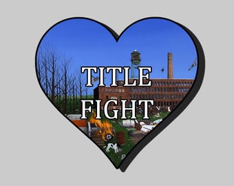 Title Fight Shed Heart Vinyl Sticker, Laptop, Water Bottle, Punk, Hardcore, Melodic, Emo, SideOneDummy