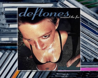 Adhesivo de vinilo Around the Fur de Deftones para portátil o botella de agua, banda de rock alternativo de nu metal de los 90