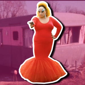 Divine Babs Johnson &quot;Pink Flamingos&quot; Die Cut Vinyl Sticker Laptop Water Bottle, John Waters, Cult Classic