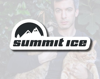 Pegatina troquelada Summit Ice para portátil, botella de agua, Nathan For You, The Rehearsal, Nathan Fielder, divertida, adorable, ropa, comedia, pegatina personalizada