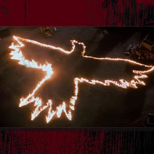 The Crow Flame Logo Vinyl Sticker Laptop Wasserflasche, 90er Film Kultklassiker