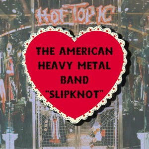 The American Heavy Metal Band &quot;Slipknot&quot; Holographic Heart-Shaped Vinyl Sticker 3&quot; Heavy Metal, Rock, Early 2000&#39;s, y2k, metal