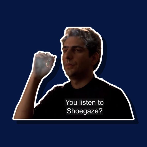 Christopher Moltisanti Shoegaze Die Cut Vinyl Sticker Laptop Water Bottle, 90's Shoegaze Alt-Rock Band, Sopranos, Zopa,  Michael Imperioli