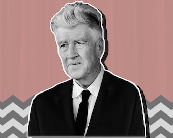 David Lynch Die Cut Aufkleber, Laptop, Wasserflasche, Film, Twin Peaks, Legende, Eraserhead, Mulholland Drive, Düne, Blue Velvet, Lost Road