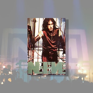 Vintage Style Trent Reznor Promo Rechteckform Vinyl Aufkleber Laptop Wasserflasche, Rock, Legende, Musik, Nine Inch Nails, Industrial, Goth